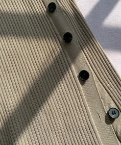 Self-portrait Mushroom Ribbed Knit Dress