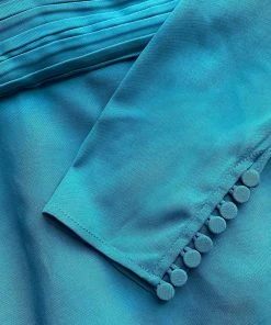 Self-portrait Deep Teal Iris Midi Dress READY TO WEAR