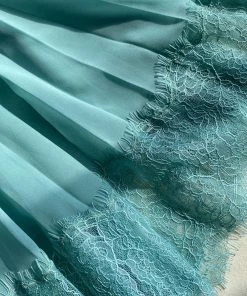 Self-portrait Sage Lace Trim Midi Dress READY TO WEAR