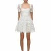 Self-portrait White Guipure Floral Lace Mini Dress