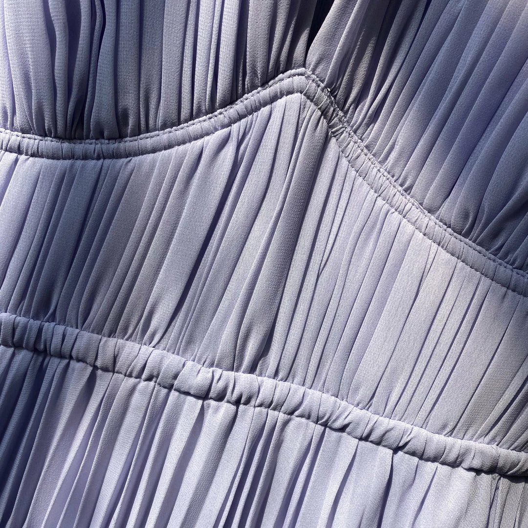 Self-portrait READY TO WEAR Lilac Chiffon Midi Dress