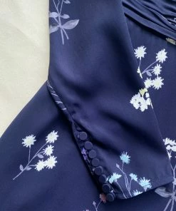 Self-portrait Navy Vintage Floral Midi Dress