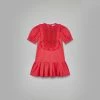 Self-portrait KIDS Pink Cotton Lace-Bib Mini Dress