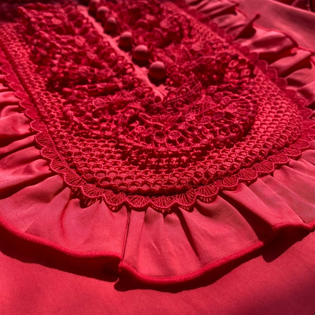 Self-portrait KIDS Pink Cotton Lace-Bib Mini Dress