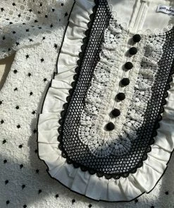 Self-portrait KIDS Hibiscus Flower Lace-Bib Mini Dress