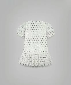 Self-portrait KIDS Hibiscus Flower Lace-Bib Mini Dress
