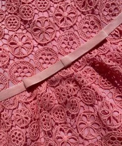 Self-portrait KIDS Pink Guipure Circle Lace Mini Dress