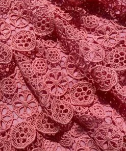 Self-portrait KIDS Pink Guipure Circle Lace Mini Dress