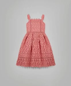 Self-portrait KIDS Pink Azaelea Bow Detail Midi Dress