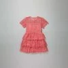 Self-portrait KIDS Pink Guipure Circle Lace Mini Dress