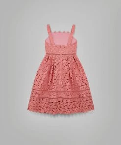 Self-portrait KIDS Pink Azaelea Bow Detail Midi Dress