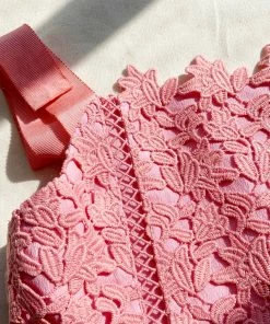 Self-portrait KIDS Pink Azaelea Bow Detail Midi Dress