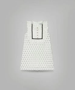 Self-portrait Hibiscus Flower Bib Detail Dress KIDS