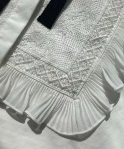 Self-portrait White Cotton Poplin Ruffle Shirt