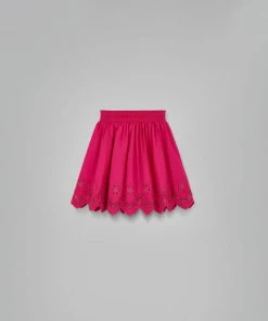 Self-portrait KIDS Pink Embroidered Hem Mini Skirt
