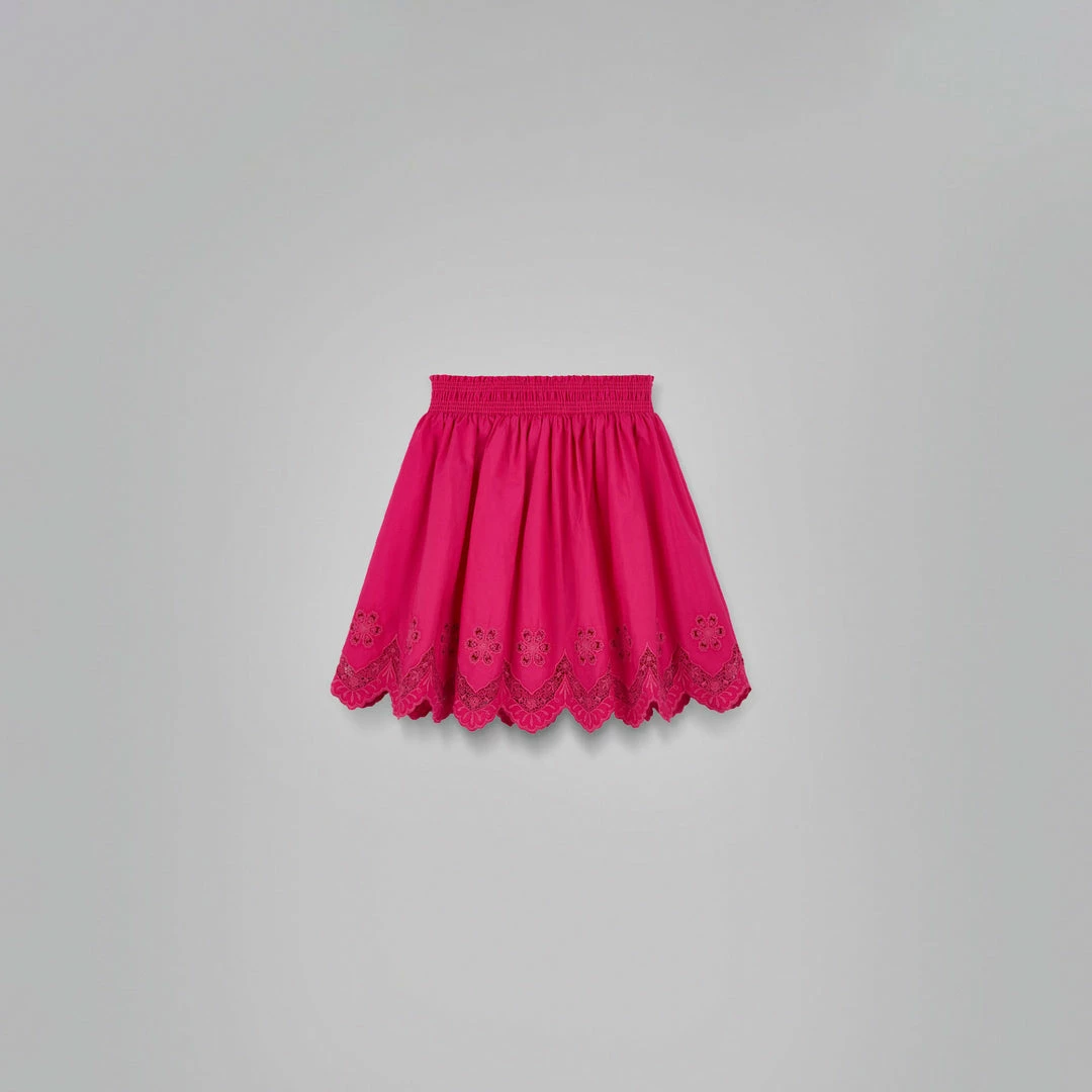 Self-portrait KIDS Pink Embroidered Hem Mini Skirt