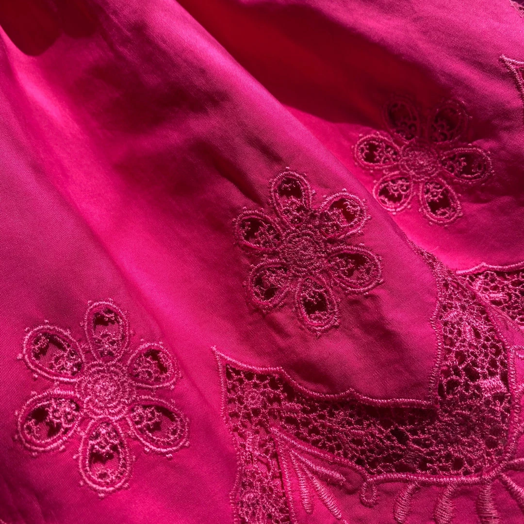 Self-portrait KIDS Pink Embroidered Hem Mini Skirt