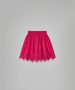 Self-portrait KIDS Pink Embroidered Hem Mini Skirt