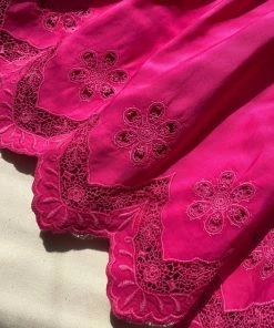 Self-portrait KIDS Pink Embroidered Hem Mini Skirt