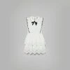 Self-portrait White Poplin Ruffle Mini Dress