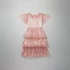 Self-portrait KIDS Pink Flower Sequin Midi Dress