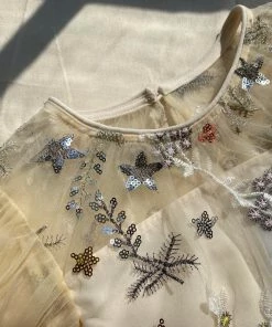 Self-portrait Ivory Star Mesh Midi Dress KIDS