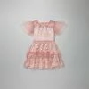Self-portrait KIDS Pink Flower Mesh Mini Dress