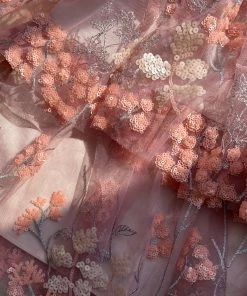 Self-portrait KIDS Pink Flower Mesh Mini Dress