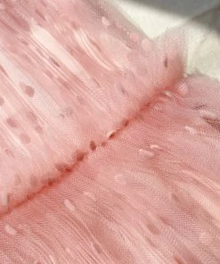 Self-portrait Light Pink Dot Mesh Mini Dress KIDS