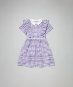 Self-portrait KIDS Lilac Heart Lace Mini Dress