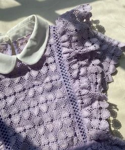 Self-portrait KIDS Lilac Heart Lace Mini Dress