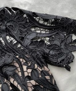 Self-portrait NEW ARRIVALS Black Prairie Midi Dress