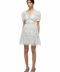 Self-portrait READY TO WEAR Ribbon Lace Mini Dress