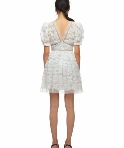 Self-portrait READY TO WEAR Ribbon Lace Mini Dress