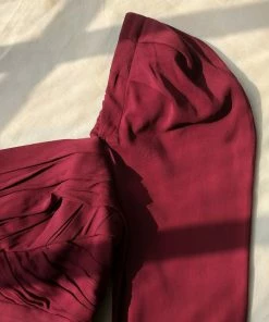 Self-portrait Burgundy Iris Wrap Midi Dress READY TO WEAR