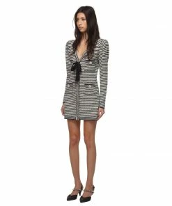 Self-portrait Monochrome Melange Knit Dress READY TO WEAR