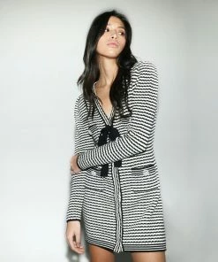 Self-portrait Monochrome Melange Knit Dress READY TO WEAR