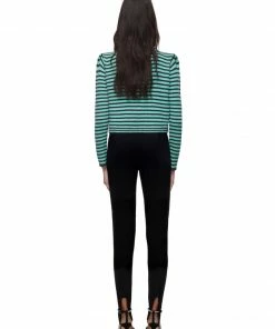 Self-portrait Green Melange Knit Jumper READY TO WEAR