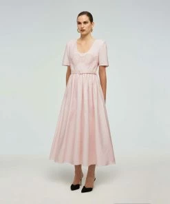 Self-portrait Textured Midi Dress READY TO WEAR