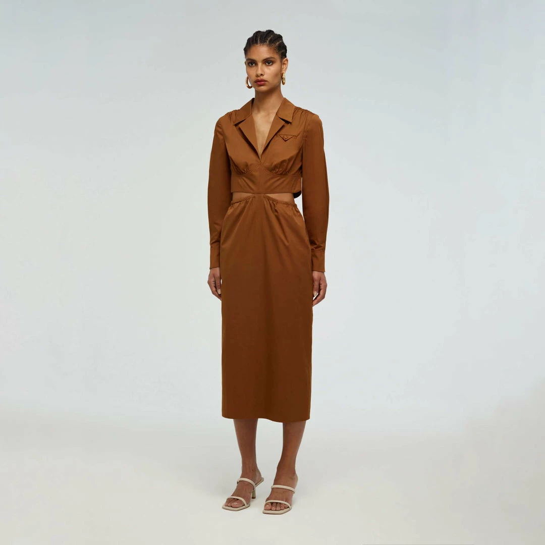 Self-portrait Cotton Cut Out Dress READY TO WEAR