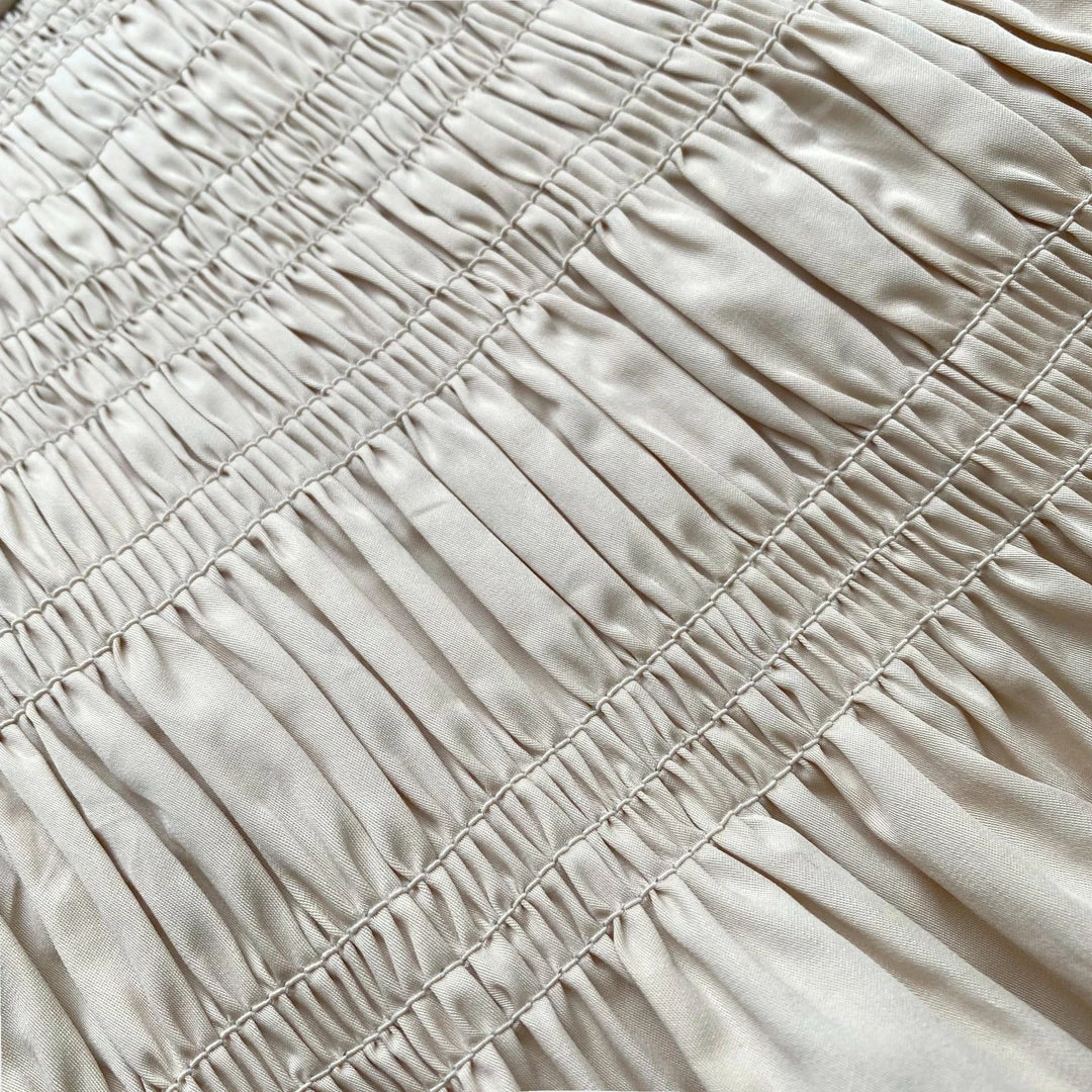 Self-portrait Shirred Cotton Mini Dress READY TO WEAR