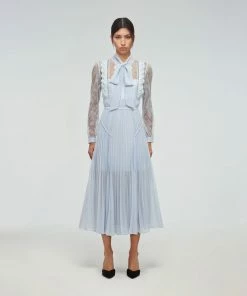 Self-portrait READY TO WEAR Chiffon Scallop Midi Dress