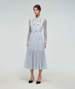 Self-portrait READY TO WEAR Chiffon Scallop Midi Dress