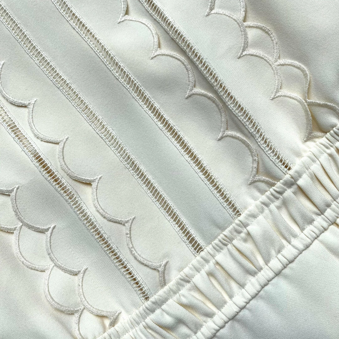 Self-portrait Crepe Scallop Mini Dress