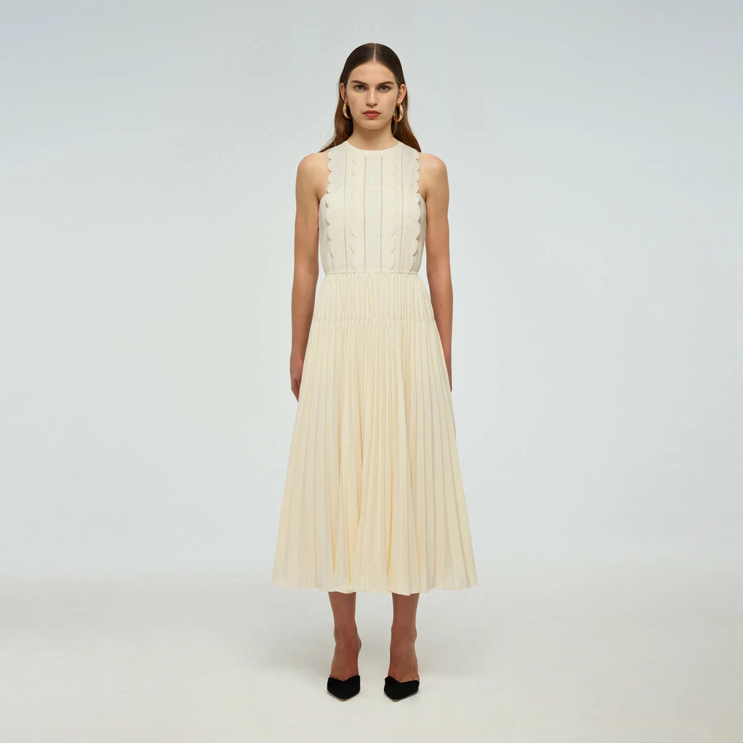 Self-portrait Scallop Midi Dress