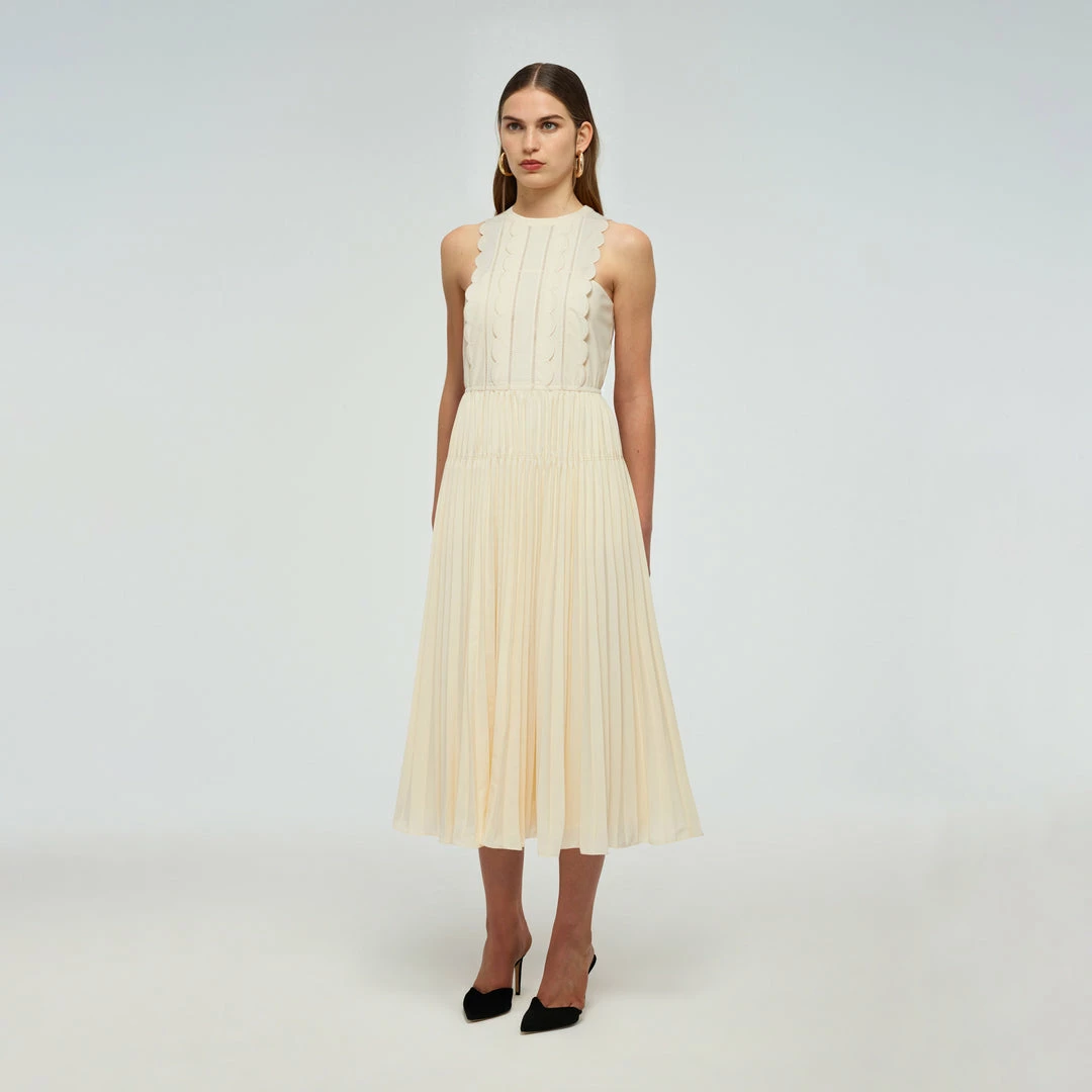 Self-portrait Scallop Midi Dress