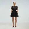 Self-portrait Beaded Mesh Mini Dress READY TO WEAR