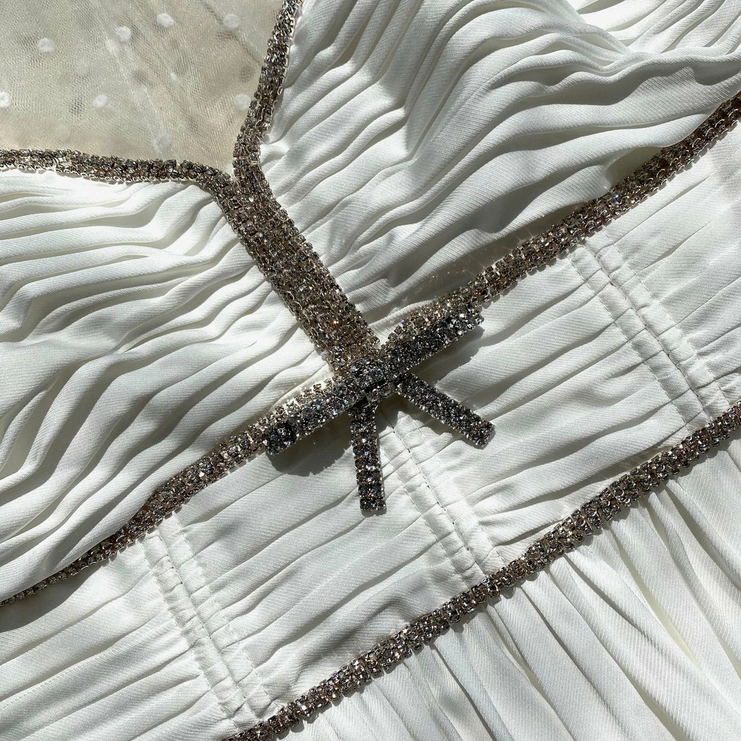 Self-portrait Diamante Trim Mini Dress