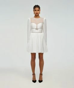 Self-portrait Diamante Trim Mini Dress