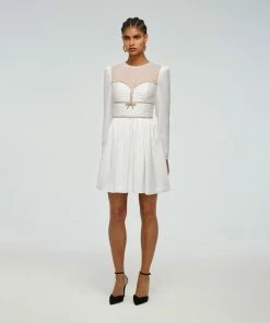 Self-portrait Diamante Trim Mini Dress